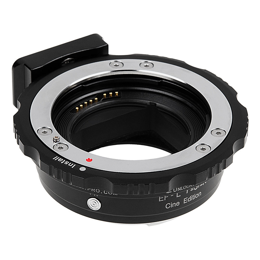 Fotodiox Pro Fusion Smart AF Cine Edition Lens Adapter - Compatible with Canon EOS (EF / EF-S) D/SLR Lenses to Select L-Mount Alliance Mirrorless Cameras with Automated Functions, Breech-Lock Mounting & USB Upgradeable Port