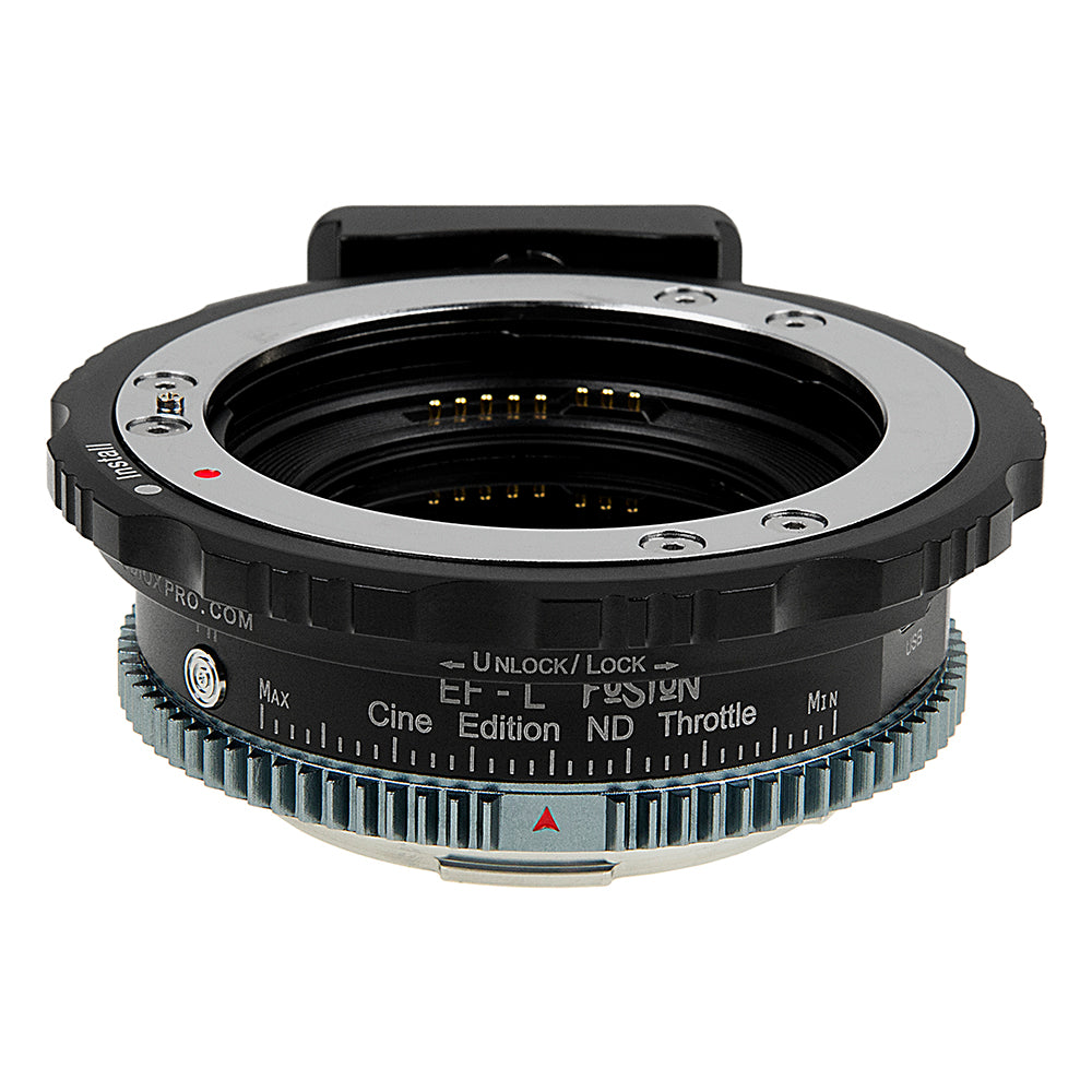 Vizelex ND Throttle Fusion Smart AF Cine Edition Lens Adapter - Compatible with Canon EF/EF-S Lens to Select L-Mount Alliance Cameras with Auto Functions, Vari-ND Filter (2 to 8 Stops) & Positive-Lock EF Mount