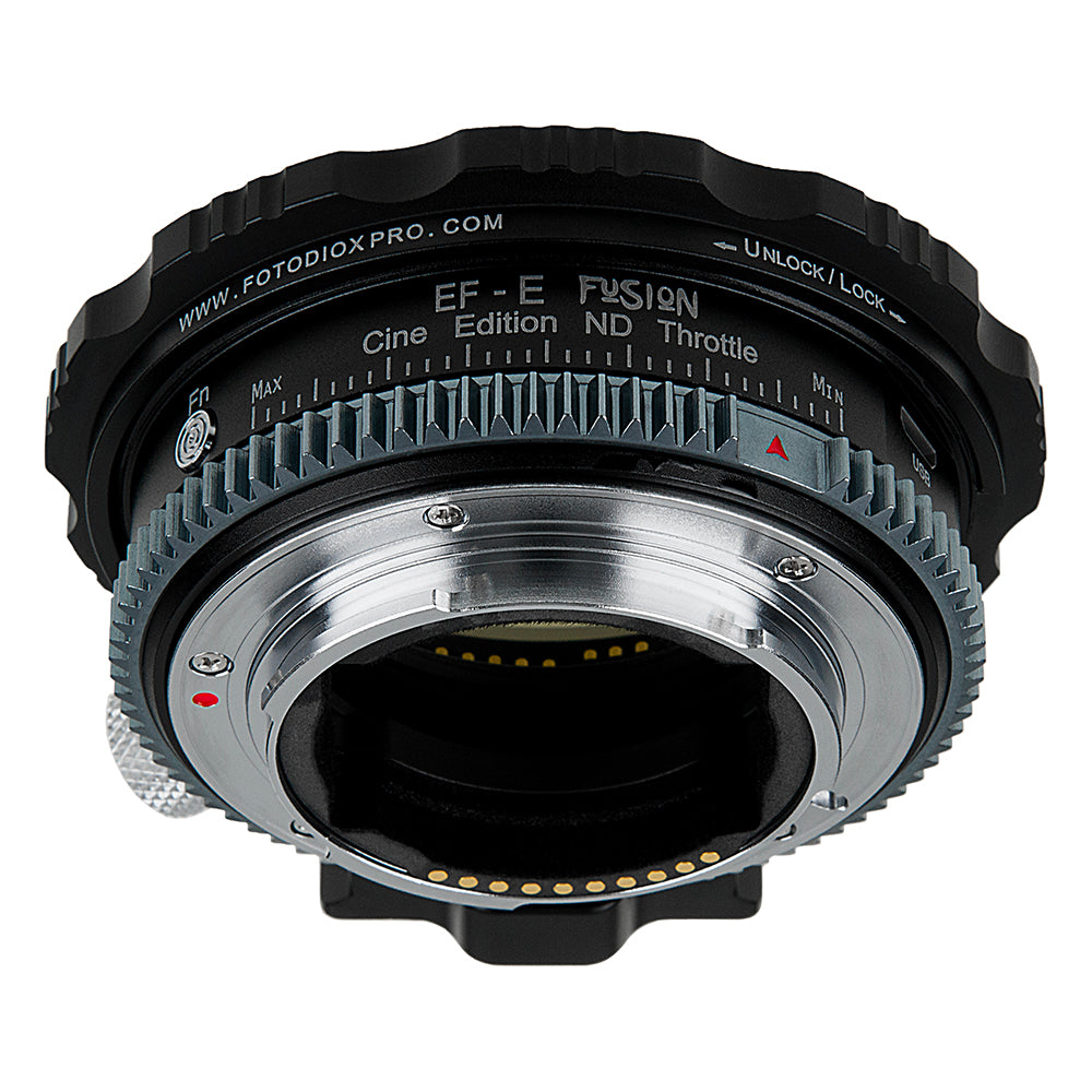 Vizelex ND Throttle Fusion Smart AF Cine Edition Lens Adapter - Compatible with Canon EF/EF-S Lens to Sony E-Mount Cameras with Auto Functions, Vari-ND Filter (2 to 8 Stops) & Positive-Lock EF Mount