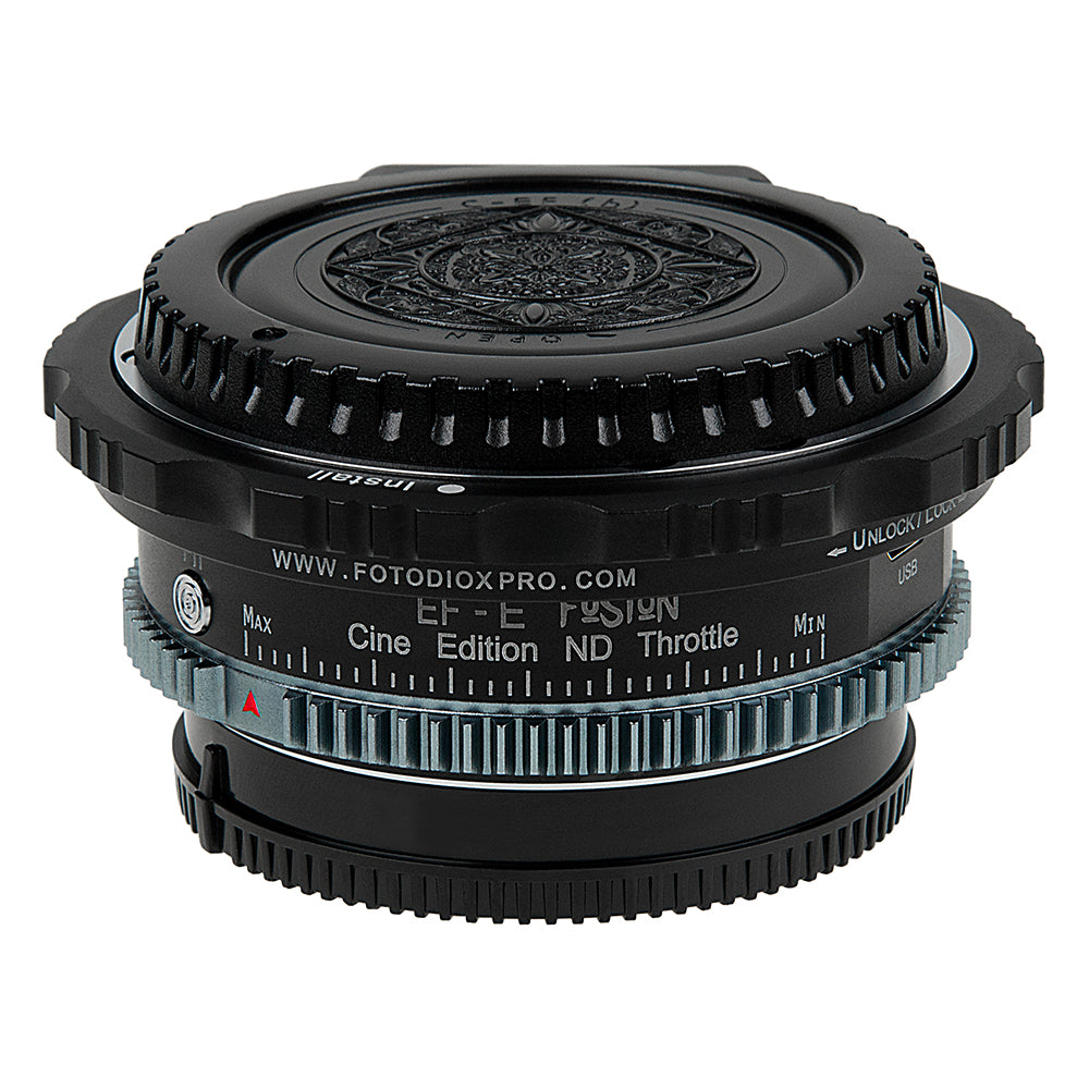 Vizelex ND Throttle Fusion Smart AF Cine Edition Lens Adapter - Compatible with Canon EF/EF-S Lens to Sony E-Mount Cameras with Auto Functions, Vari-ND Filter (2 to 8 Stops) & Positive-Lock EF Mount