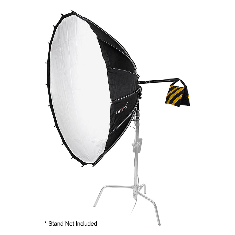 Fotodiox DLX Parabolic Focusing Softbox w/ Profoto Speedring - Focusable & Quick Collapsible Softbox / Silver Reflective Umbrella Interior w/ Double Diffusion Panels & Grid