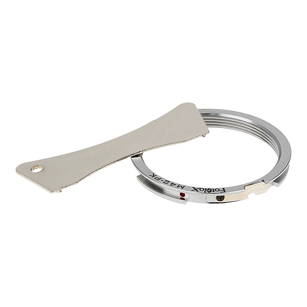 Fotodiox Pro Lens Mount Adapter - M42 Type 1 Screw Mount SLR Lens to Pentax K (PK) Mount SLR Camera Body