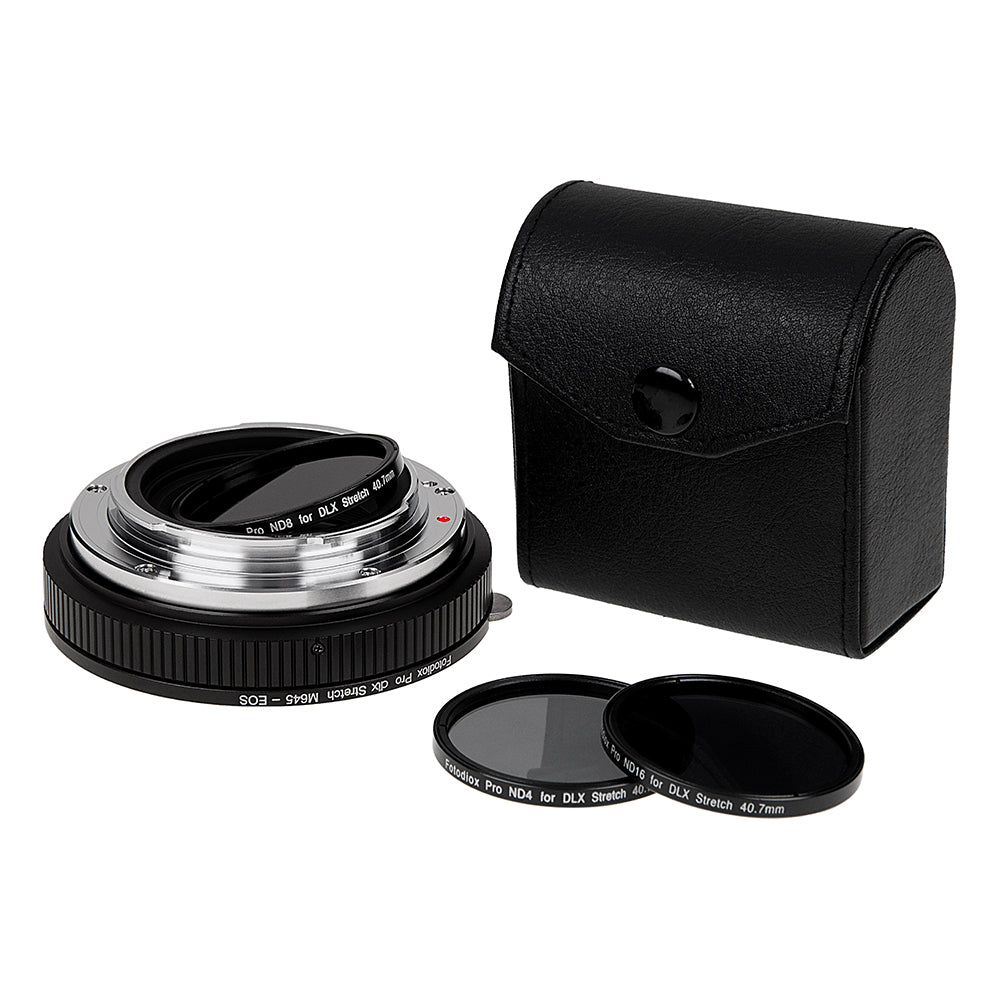 Fotodiox DLX Stretch Lens Adapter - Compatible with Mamiya 645 (M645) Mount Lens to Canon EOS (EF, EF-S) Mount D/SLR Cameras with Macro Focusing Helicoid and Magnetic Drop-In Filters