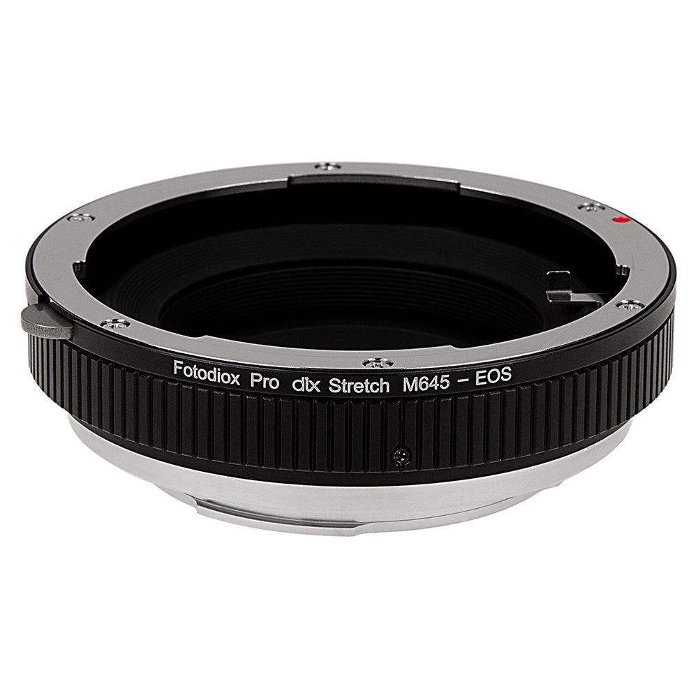 Fotodiox DLX Stretch Lens Adapter - Compatible with Mamiya 645 (M645) Mount Lens to Canon EOS (EF, EF-S) Mount D/SLR Cameras with Macro Focusing Helicoid and Magnetic Drop-In Filters