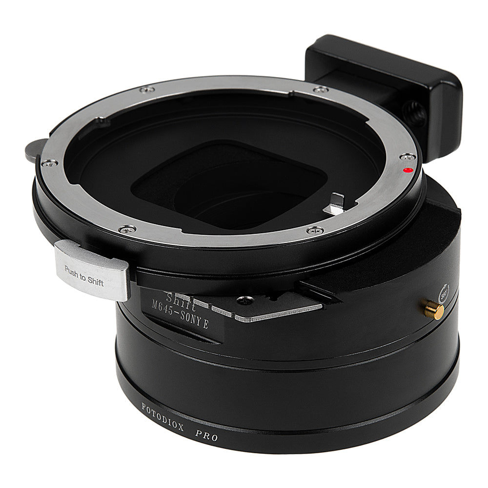 Fotodiox Pro Lens Mount Shift Adapter - Compatible With Mamiya 645 (M645) Mount Lens to Sony Alpha E-Mount Mirrorless Camera Body