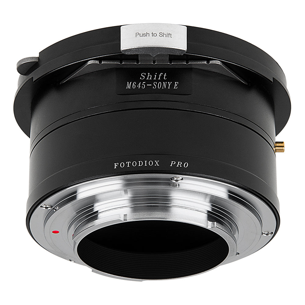 Fotodiox Pro Lens Mount Shift Adapter - Compatible With Mamiya 645 (M645) Mount Lens to Sony Alpha E-Mount Mirrorless Camera Body