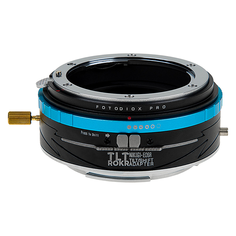 Fotodiox Pro TLT ROKR - Tilt / Shift Lens Mount Adapter Compatible with Nikon F Mount G-Type D/SLR Lenses to Canon RF Mount Mirrorless Camera Body