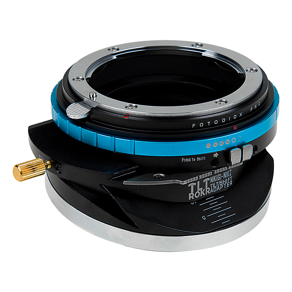 Fotodiox Pro TLT ROKR - Tilt / Shift Lens Mount Adapter Compatible with Nikon F Mount G-Type D/SLR Lenses to Nikon Z-Mount Mirrorless Camera Body