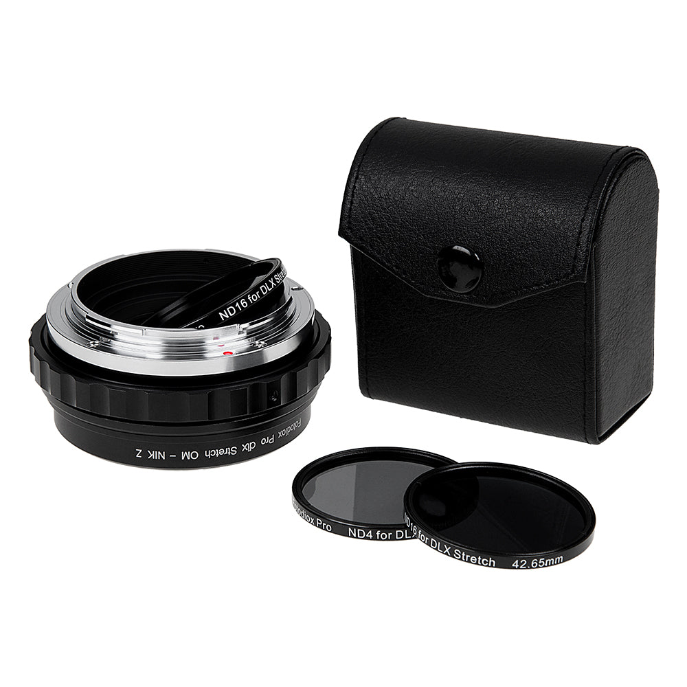 Fotodiox DLX Stretch Lens Adapter - Compatible with Olympus Zuiko (OM) 35mm SLR Lens to Nikon Z-Mount Mirrorless Cameras with Macro Focusing Helicoid and Magnetic Drop-In Filters