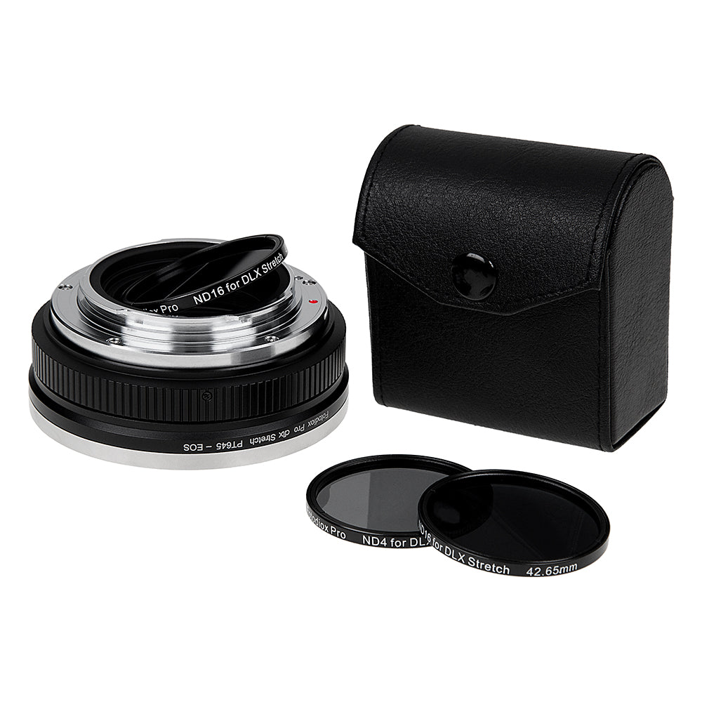 Fotodiox DLX Stretch Lens Adapter - Compatible with Pentax 645 (P645) Mount SLR Lens to Canon EOS (EF, EF-S) Mount D/SLR Cameras with Macro Focusing Helicoid and Magnetic Drop-In Filters