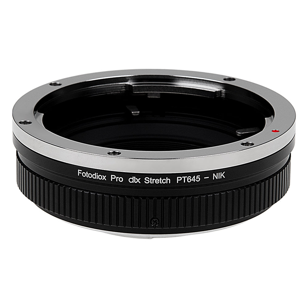 Fotodiox DLX Stretch Lens Adapter - Compatible with Pentax 645 (P645) Mount SLR Lens to Nikon F Mount D/SLR Cameras with Macro Focusing Helicoid and Magnetic Drop-In Filters