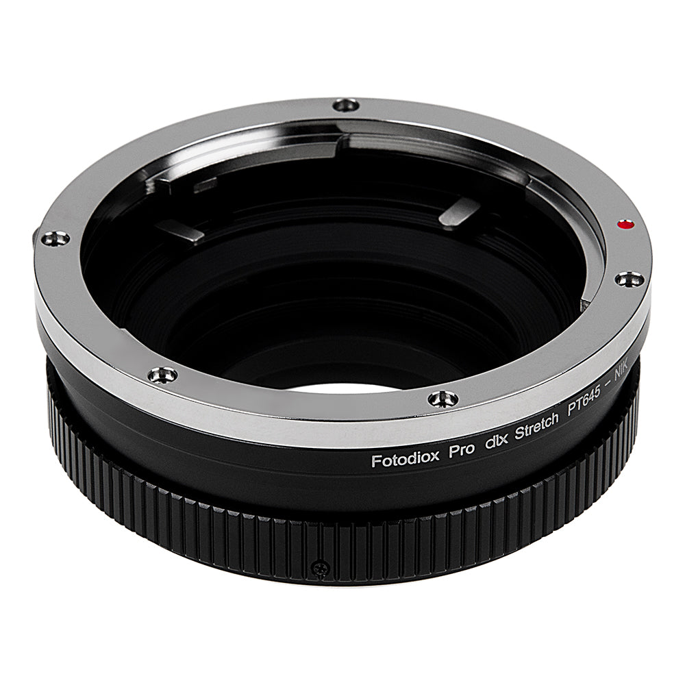 Fotodiox DLX Stretch Lens Adapter - Compatible with Pentax 645 (P645) Mount SLR Lens to Nikon F Mount D/SLR Cameras with Macro Focusing Helicoid and Magnetic Drop-In Filters