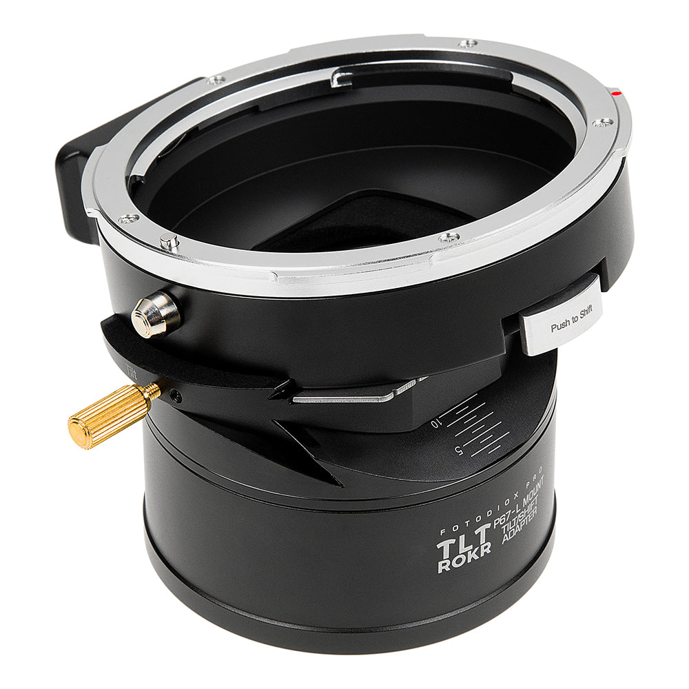 Fotodiox Pro TLT ROKR - Tilt / Shift Lens Mount Adapter Compatible with Pentax 6x7 (P67, PK67) Mount SLR Lenses to fit L-Mount Alliance Mirrorless Cameras