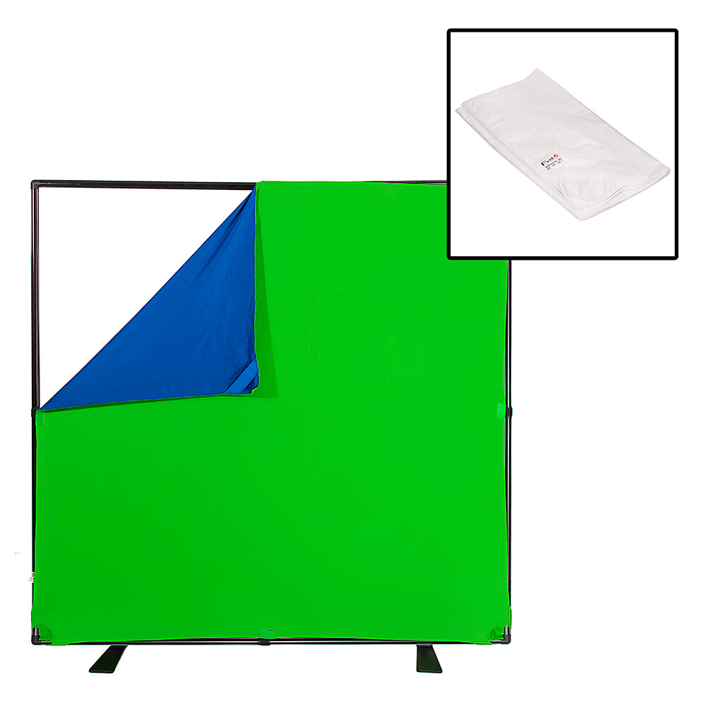 Complete Portable Background Kit with Blue/Green Cover + Bonus Diffusion Cover (Fotodiox Website Exclusive Bundle)