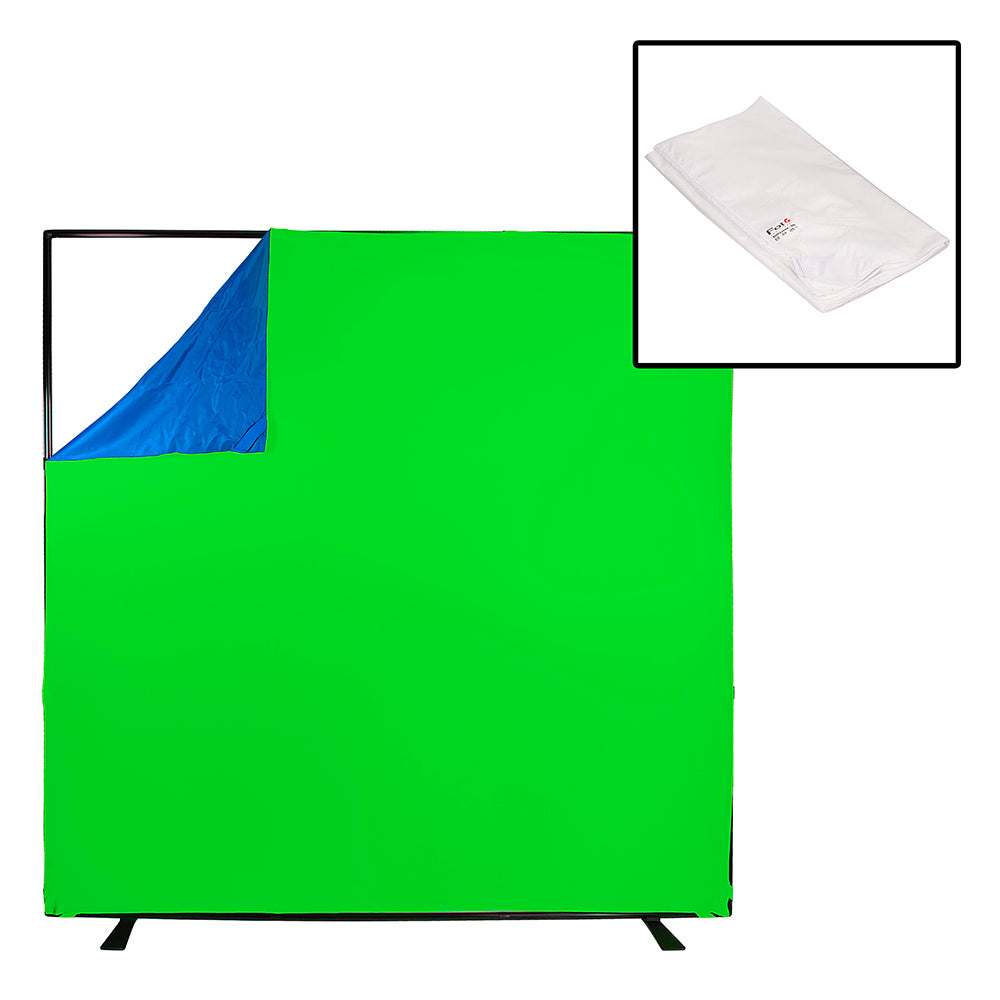 Complete Portable Background Kit with Blue/Green Cover + Bonus Diffusion Cover (Fotodiox Website Exclusive Bundle)