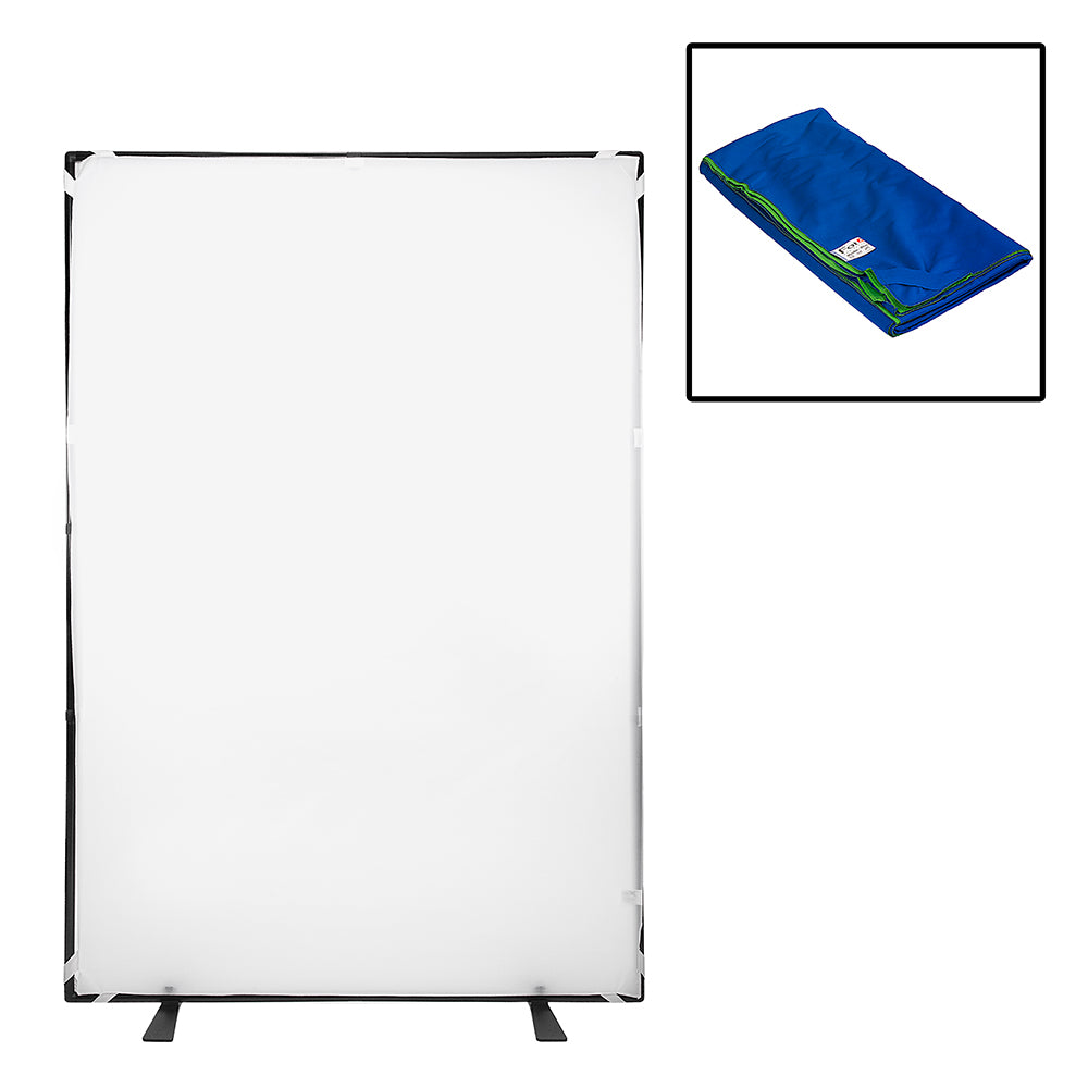 Complete Portable Background Kit with Diffuser Cover + Bonus Green/Blue Cover (Fotodiox Website Exclusive Bundle)
