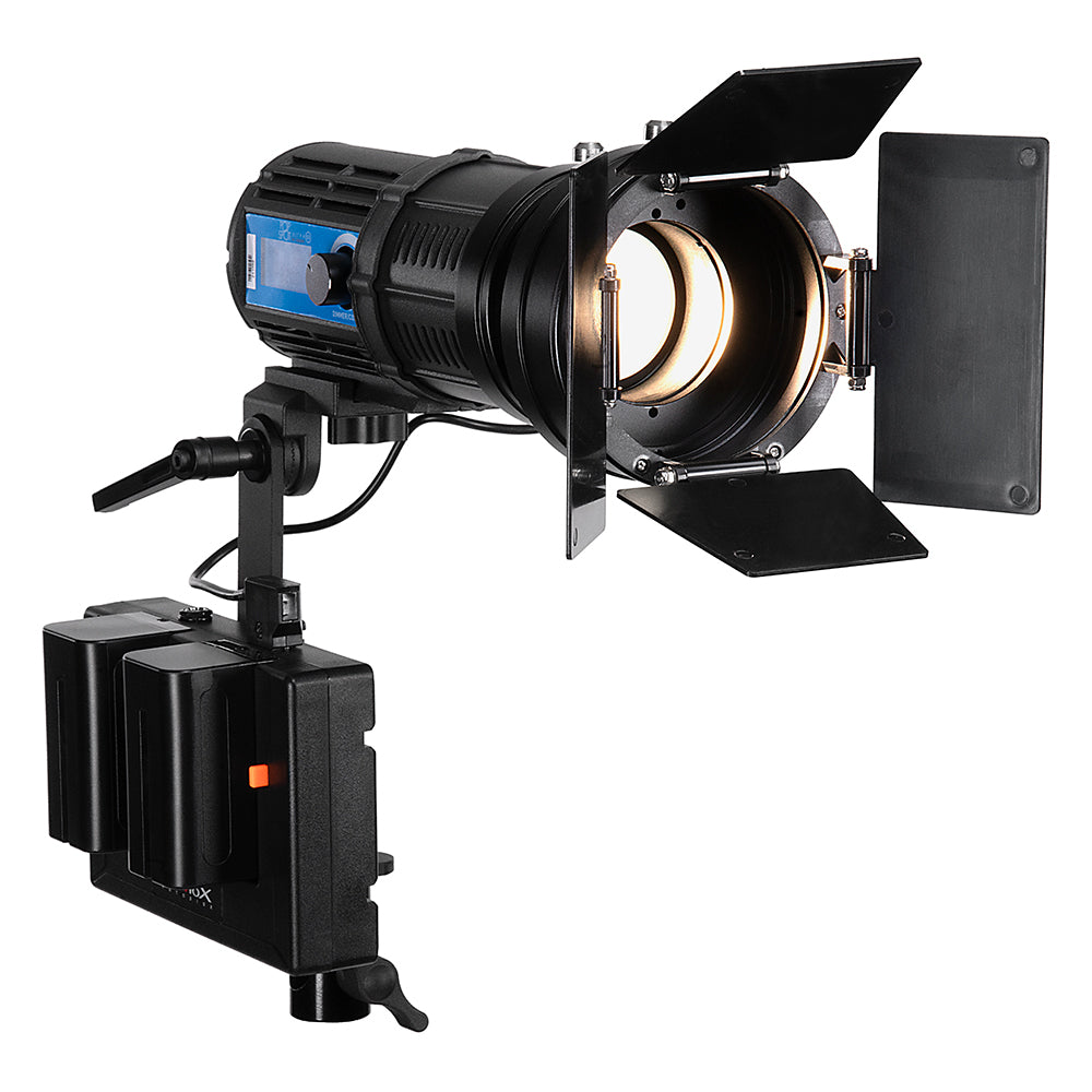 Fotodiox Pro PopSpot Ultra 50 v2 Bi-Color - Focusing LED Light Kit, High-Intensity Dual Color LED 3200k-5600k Focusable Spot Light for Still and Video