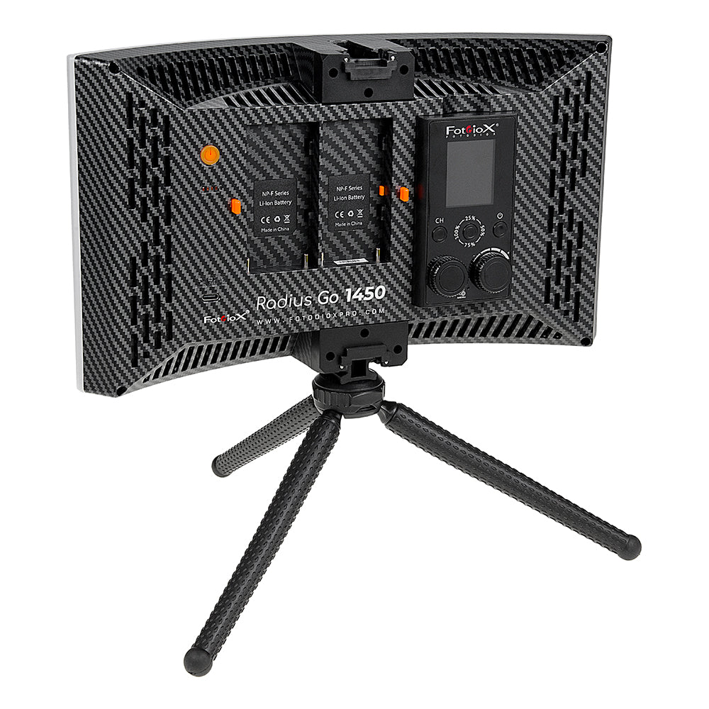 Radius Go 1450 - Mini Wide Angle Curved Dual Color Fill Light; 6.75x13in, Bicolor, Dimmable, Diffused Soft Light from Fotodiox