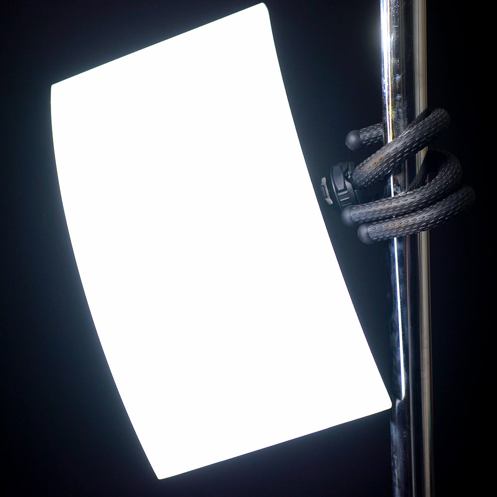Radius Go 1450 - Mini Wide Angle Curved Dual Color Fill Light; 6.75x13in, Bicolor, Dimmable, Diffused Soft Light from Fotodiox