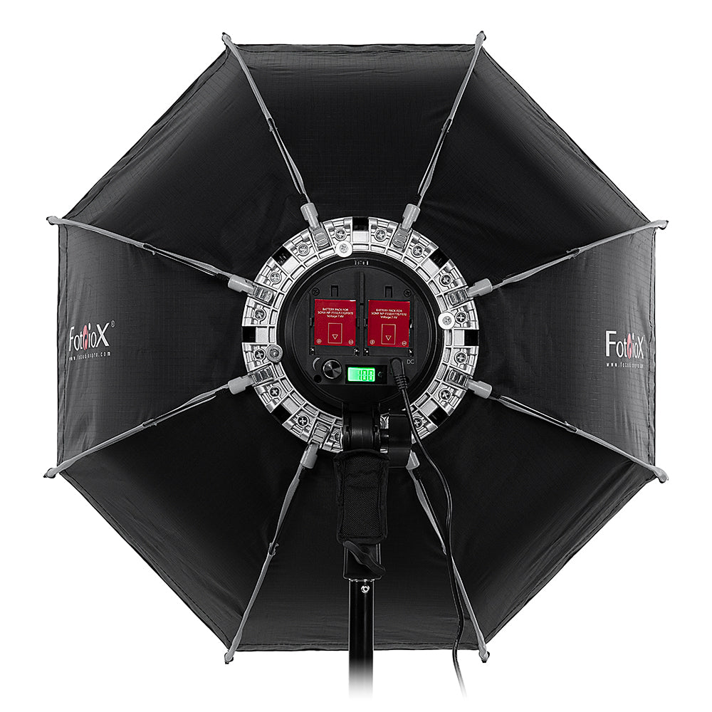 Fotodiox DLX EZ-Light T660 - Collapsible Bicolor (3200k-5600k) Photo/Video LED Light w/ 24" Softbox, Handle, Grid & 6' Stand