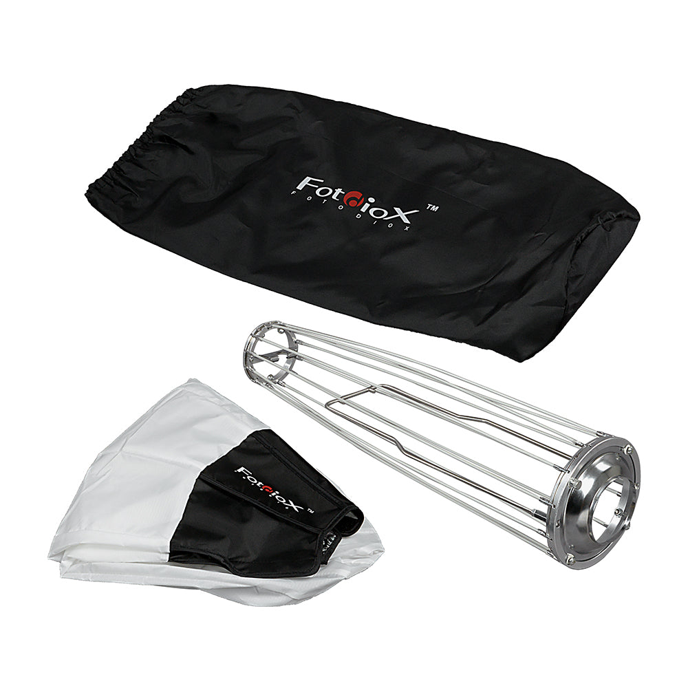 Fotodiox Lantern Softbox with Bowens Insert (2025) - Quick Collapse Globe Softbox with Partial Silver Reflective Interior