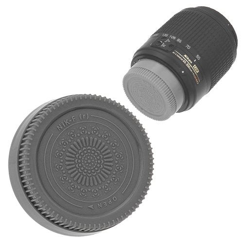 Fotodiox Designer Grey Rear Lens Cap for All Nikon / Nikkor F Lenses(fits F, non-AI, AI, AIS, AF, AFD, AFS, G, DX, FX Lenses)