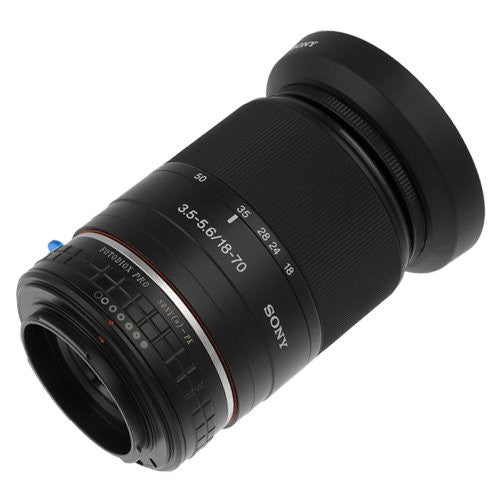 Fotodiox Pro Lens Mount Adapter - Sony Alpha A-Mount (and Minolta AF) DSLR Lens to Pentax K (PK) Mount SLR Camera Body, with Built-In Aperture Control Dial