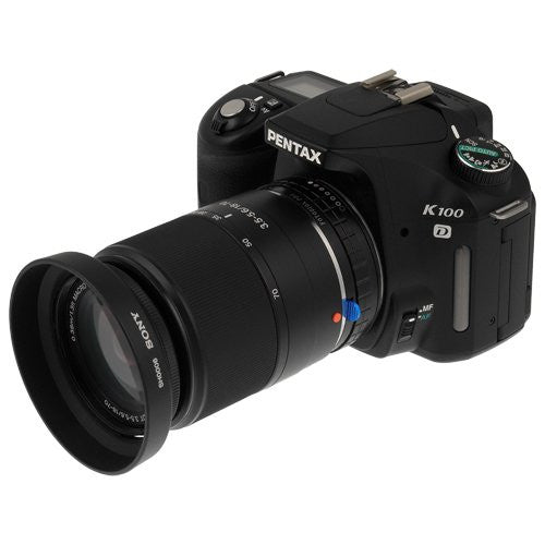 Fotodiox Pro Lens Mount Adapter - Sony Alpha A-Mount (and Minolta AF) DSLR Lens to Pentax K (PK) Mount SLR Camera Body, with Built-In Aperture Control Dial