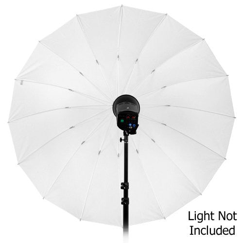 Fotodiox Pro 16-rib, 72" Shoot-Through Neutral White Diffusion Parabolic Umbrella, with Diffusion Cover