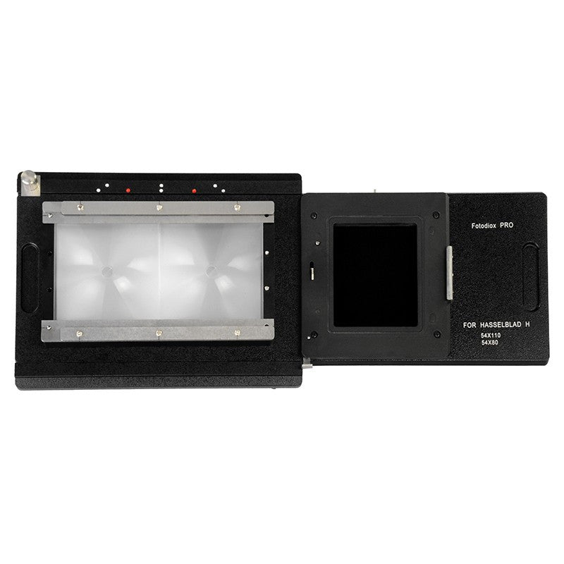 Fotodiox Pro Lens Adapter - Hasselblad H-Mount Digital Backs to Large Format 4x5 View Cameras with a Graflok Rear Standard - Shift / Stitch Adapter