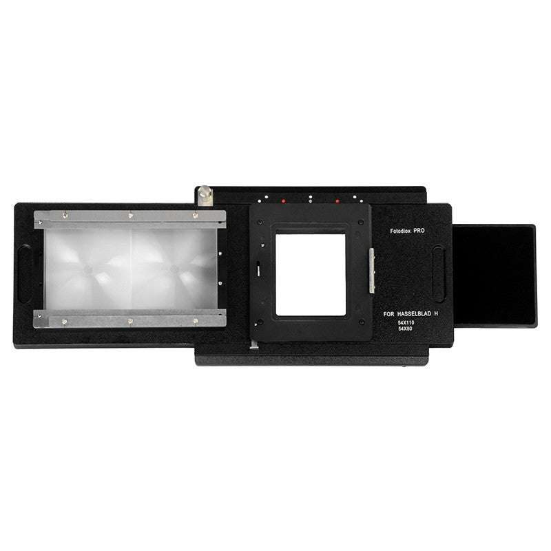Fotodiox Pro Lens Adapter - Hasselblad H-Mount Digital Backs to Large Format 4x5 View Cameras with a Graflok Rear Standard - Shift / Stitch Adapter