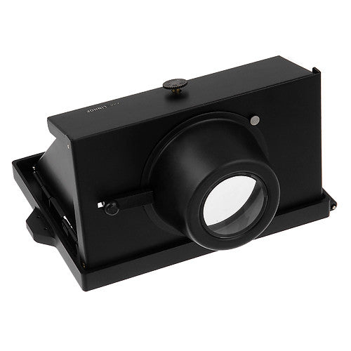 Fotodiox Pro Linhof Master Technika 4x5 Right Angle View Finder Hood - Collapsible Focusing Monocular, Reflex Hood & Groundglass Cover with Magnifying Eyepiece Viewer for Linhof Master Technika 4x5 Large Format View Camera