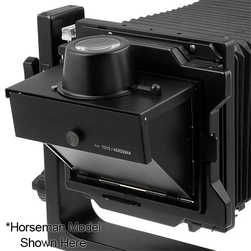Fotodiox Pro 4x5 Right Angle View Finder Hood - Collapsible Focusing Monocular, Reflex Hood & Groundglass Cover with Magnifying Eyepiece Viewer for 4x5 Large Format View Camera