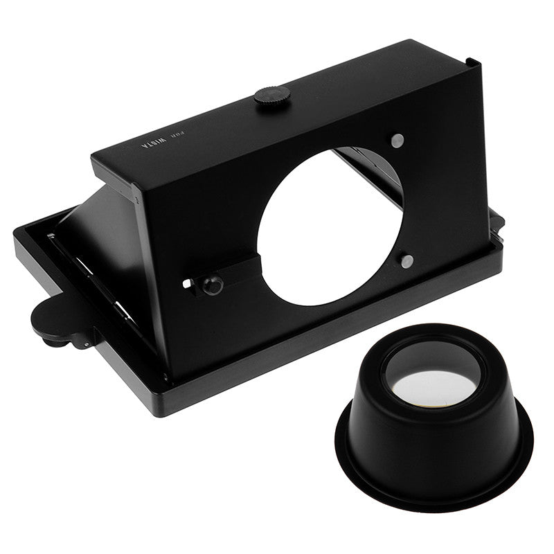 Fotodiox Pro Ebony 4x5 Right Angle View Finder Hood - Collapsible Focusing Monocular, Reflex Hood & Groundglass Cover with Magnifying Eyepiece Viewer for Ebony 4x5 Large Format View Camera