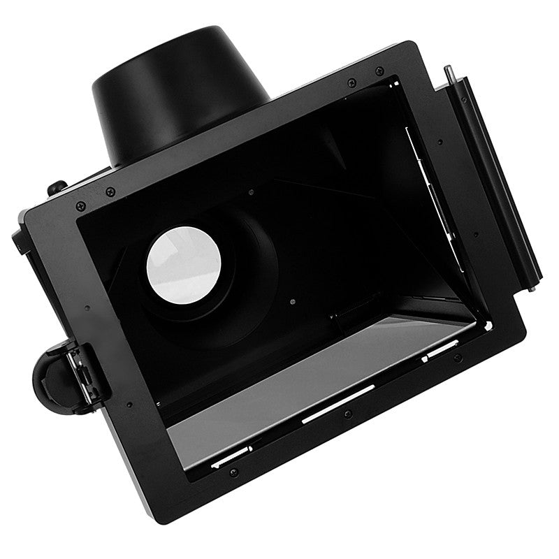 Fotodiox Pro 4x5 Right Angle View Finder Hood - Collapsible Focusing Monocular, Reflex Hood & Groundglass Cover with Magnifying Eyepiece Viewer for 4x5 Large Format View Camera