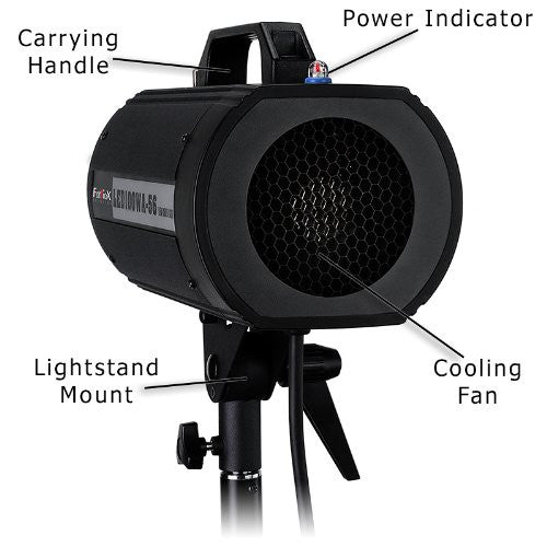 Fotodiox Pro LED-100WA-56 Daylight Studio LED, High-Intensity LED Studio Light for Still and Video - with Dimmable Control, 12V AC Power Adapter, Light Stand bracket