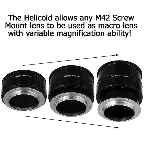 M42 Screw Mount Lens to Fujifilm X-Series (FX) Mount Camera Bodies