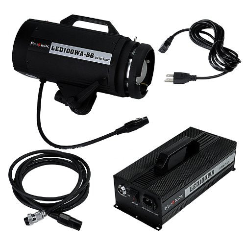 Fotodiox Pro LED-100WA-56 Daylight Studio LED, High-Intensity LED Studio Light for Still and Video - with Dimmable Control, 12V AC Power Adapter, Light Stand bracket