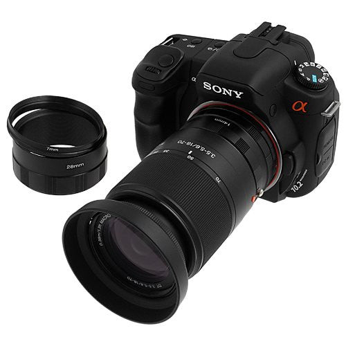 Fotodiox Macro Extension Tube Set for Sony Alpha A-Mount (and Minolta AF) Mount SLR Cameras for Extreme Close-up Photography