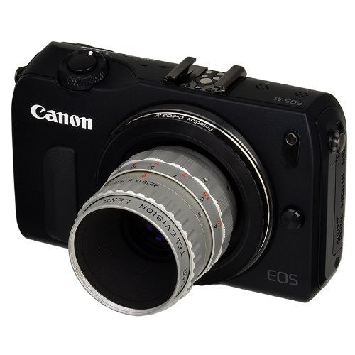 Fotodiox Lens Mount Adapter - Select Contax G Lens to Canon EOS M (EF-M Mount) Mirrorless Camera Body with Built-In Focus Control Dial