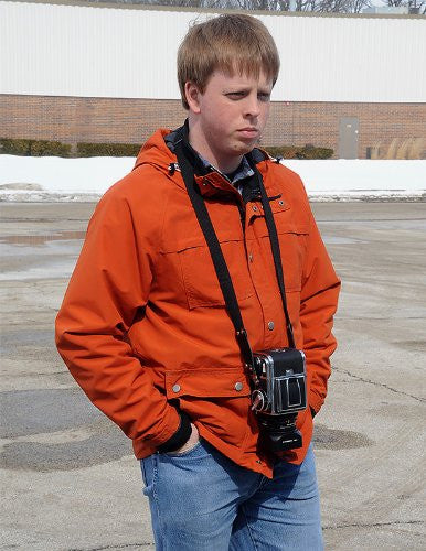Neck / Shoulder Strap for Vintage Hasselblad V Cameras - Leather & Nylon Webbing