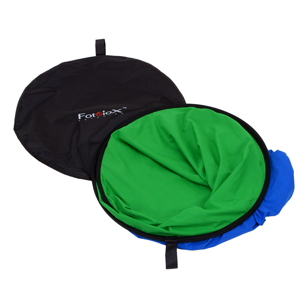 Fotodiox Collapsible 5x7ft Portable Chromakey Blue/Green Muslin Background