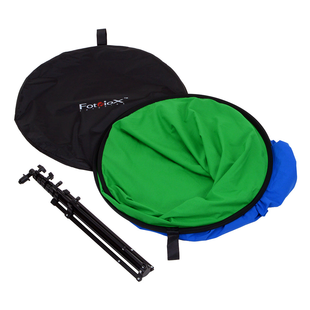 Fotodiox Collapsible 5x7ft Portable Chromakey Blue/Green Muslin Background