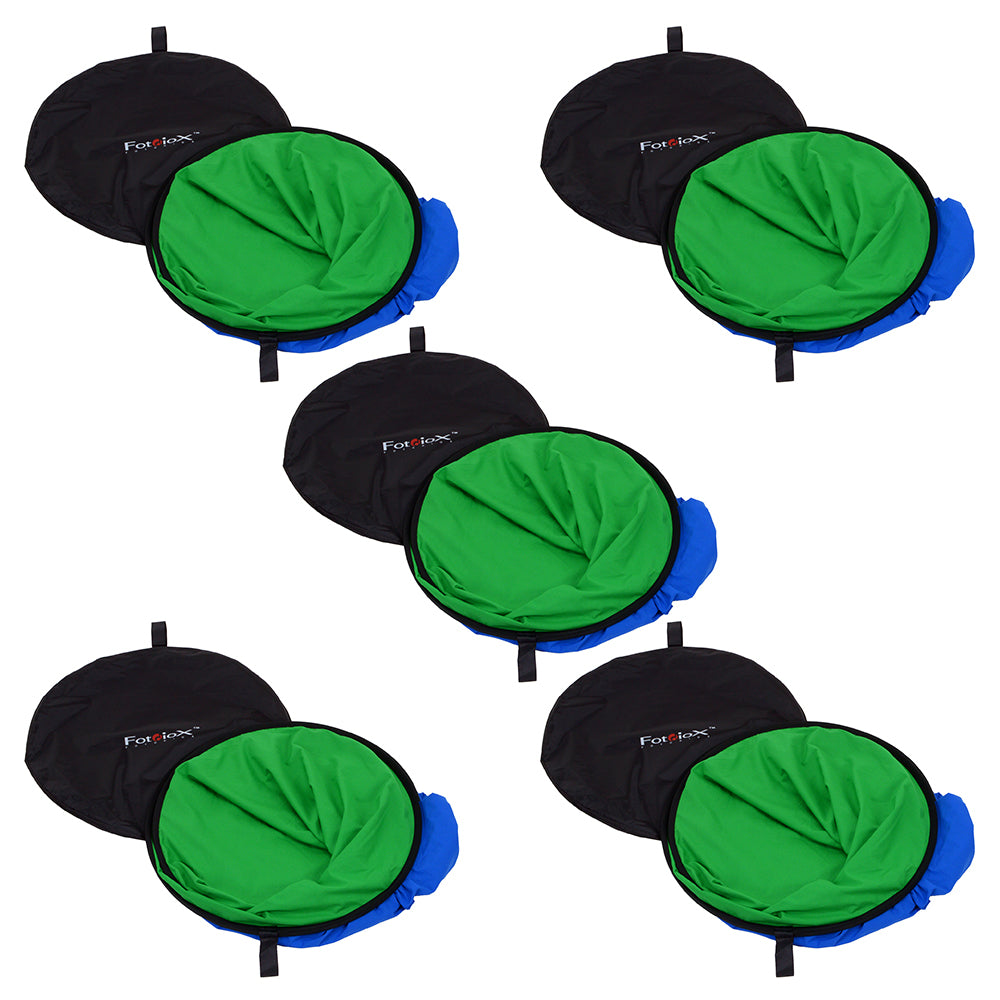 Fotodiox Collapsible 5x7ft Portable Chromakey Blue/Green Muslin Background