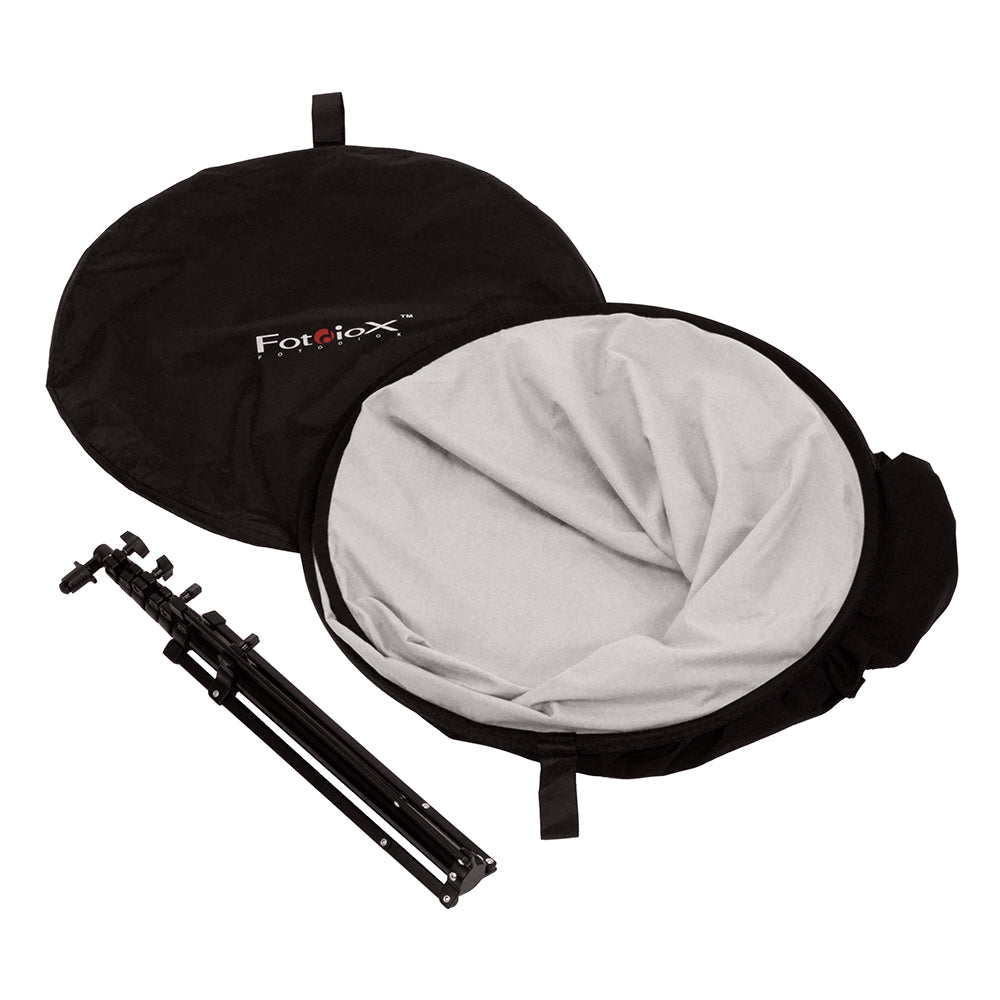 Fotodiox Collapsible 5x7ft Portable Black/White Muslin Background