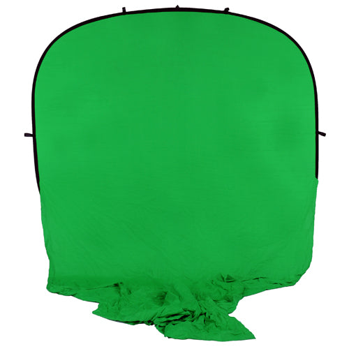 Fotodiox Collapsible 8x14ft Portable Backdrop - Black or Chromakey Green Muslin Background
