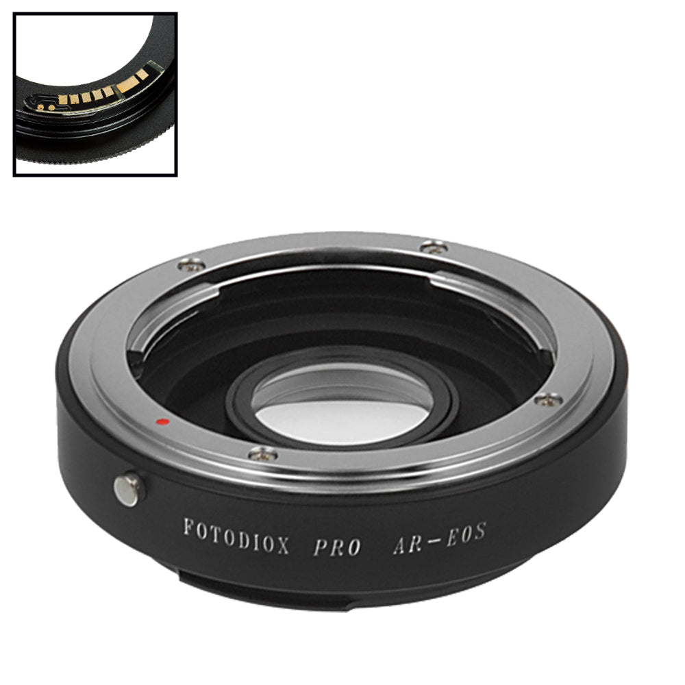 Fotodiox Pro Lens Mount Adapter Compatible with Konica Auto-Reflex (AR) SLR  Lens to Canon EOS (EF, EF-S) Mount SLR Camera Body - with Generation v10