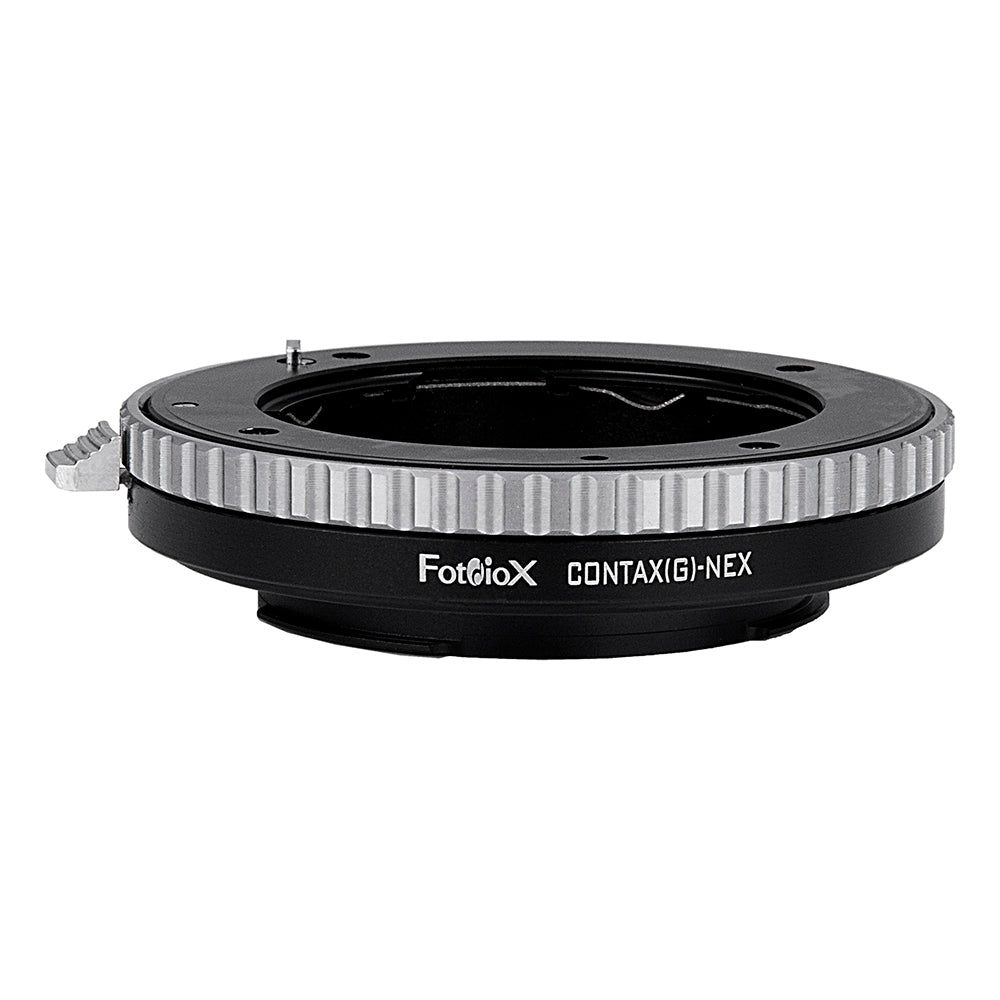 Fotodiox Lens Mount Adapter - Select Contax G Rangefinder Lens to Sony Alpha E-Mount Mirrorless Camera Body with Built-in Focus Control Dial