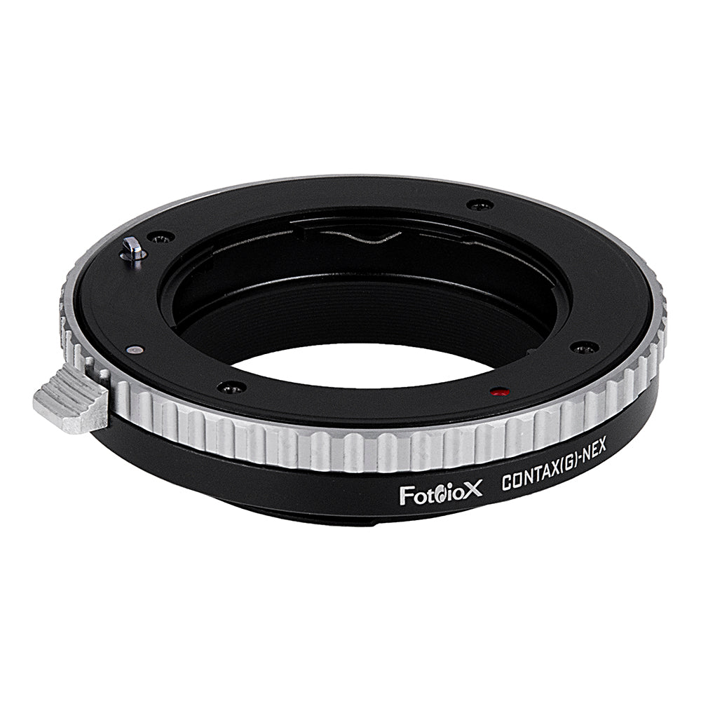 Fotodiox Lens Mount Adapter - Select Contax G Rangefinder Lens to Sony Alpha E-Mount Mirrorless Camera Body with Built-in Focus Control Dial