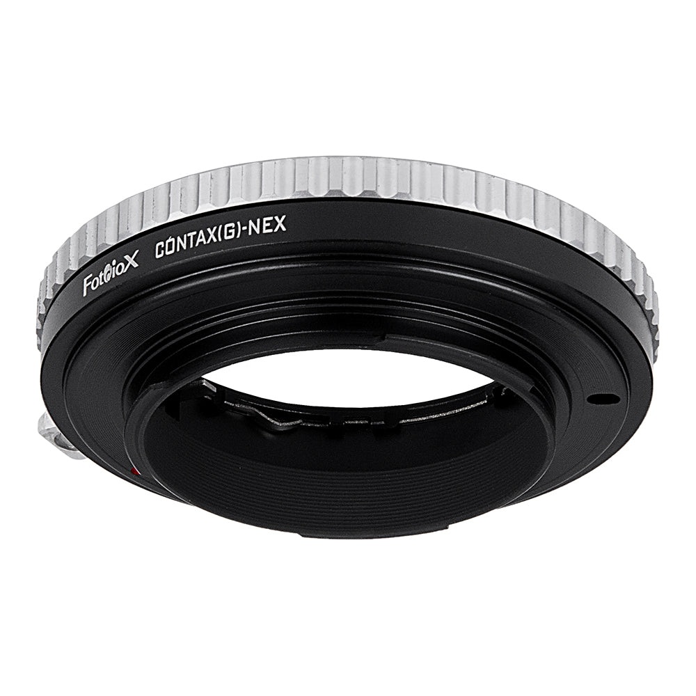 Fotodiox Lens Mount Adapter - Select Contax G Rangefinder Lens to Sony Alpha E-Mount Mirrorless Camera Body with Built-in Focus Control Dial